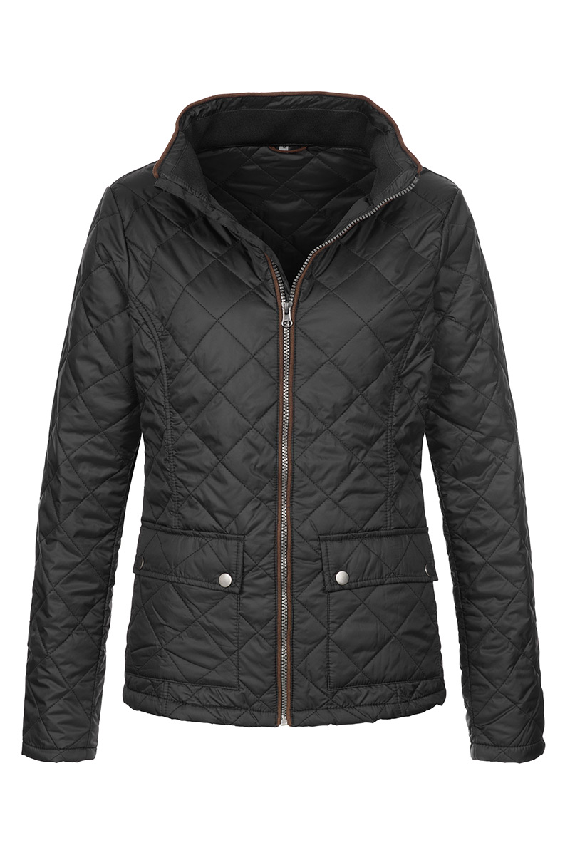 ST5360_BLO Quilted Jacket Black Opal