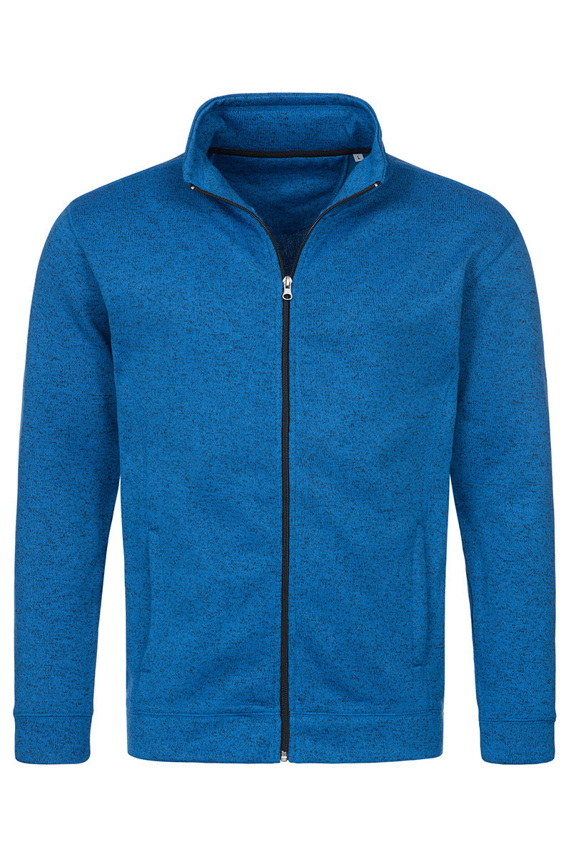 ST5850_BUM Knit Fleece Jacket Blue Melange