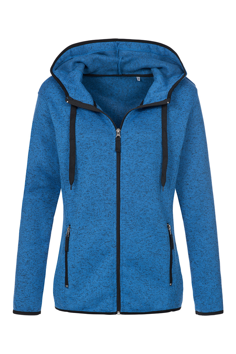 ST5950_BUM Knit Fleece Jacket Blue Melange