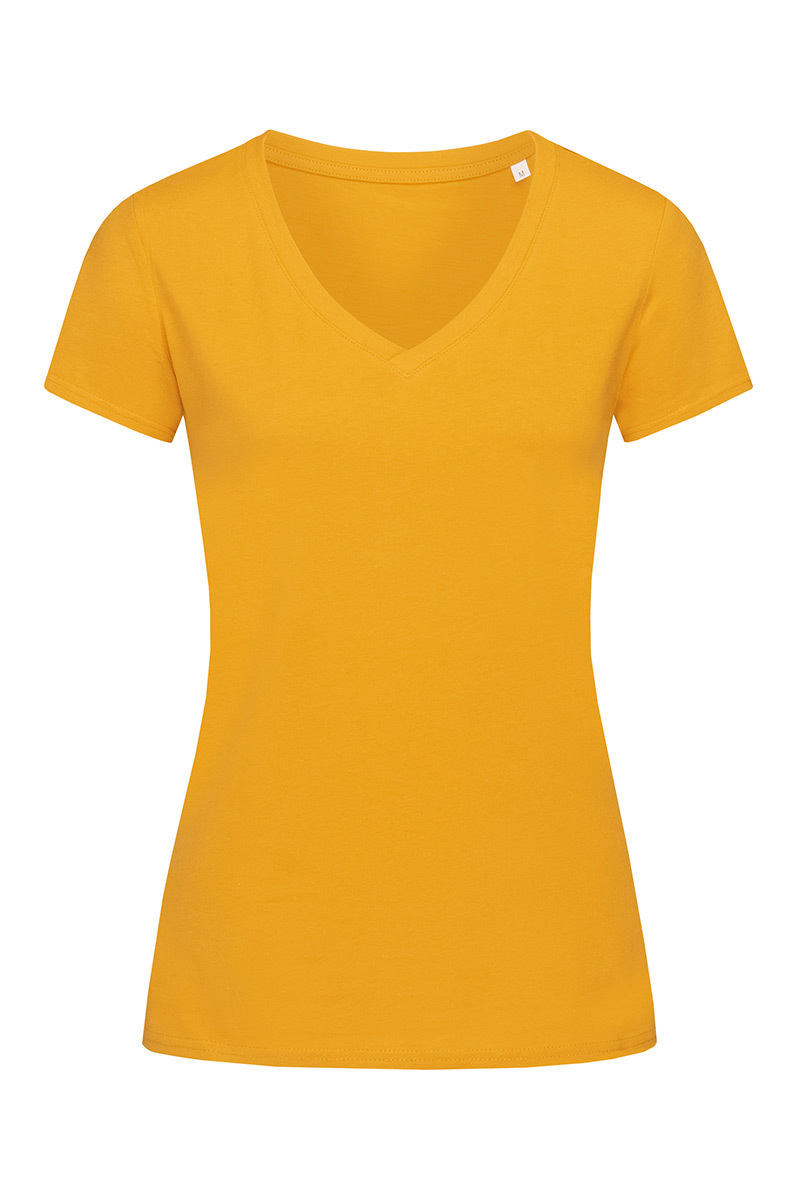 ST9310_INY Janet Organic V-neck Indian Yellow
