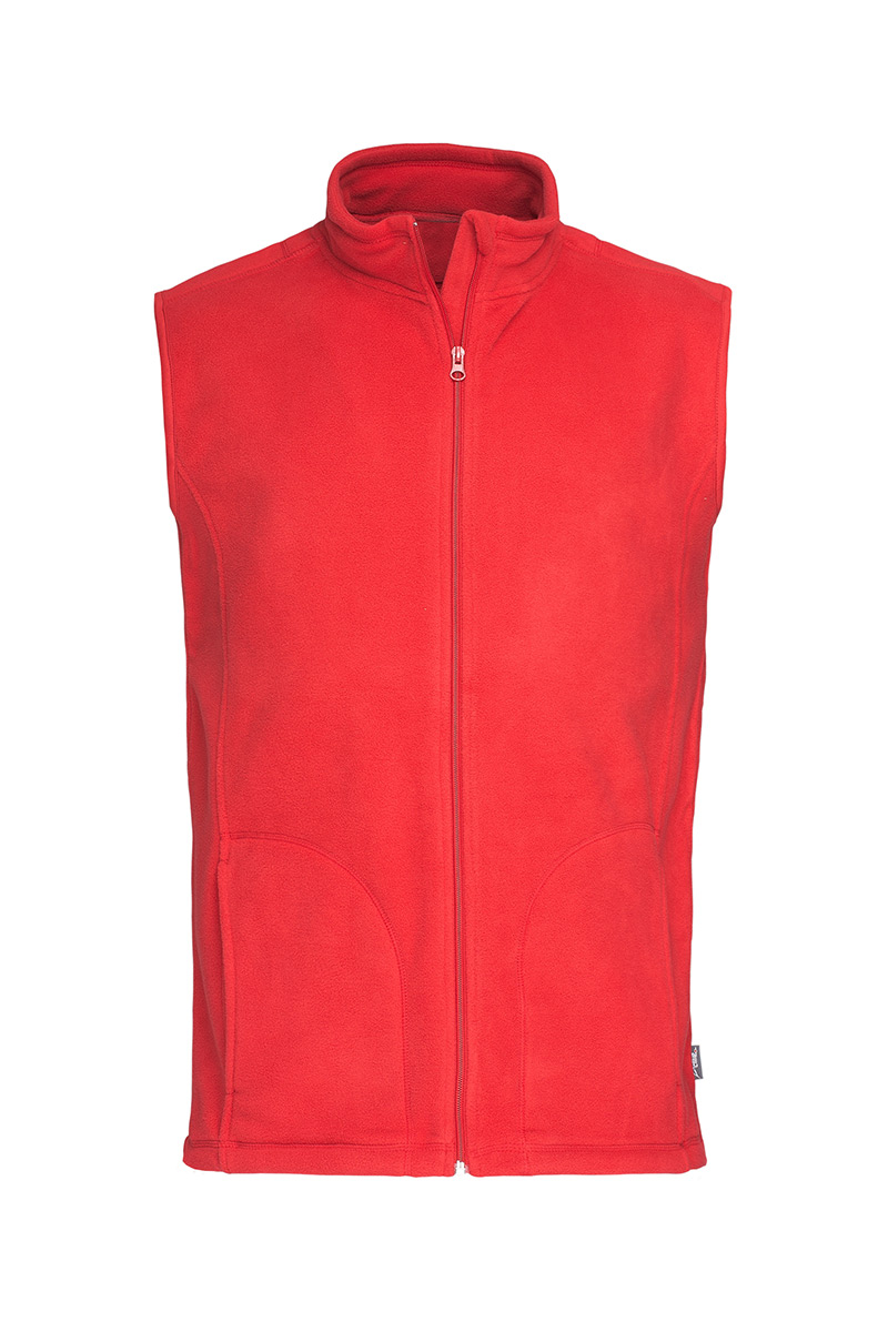 ST5010_SRE Fleece Vest Scarlet Red