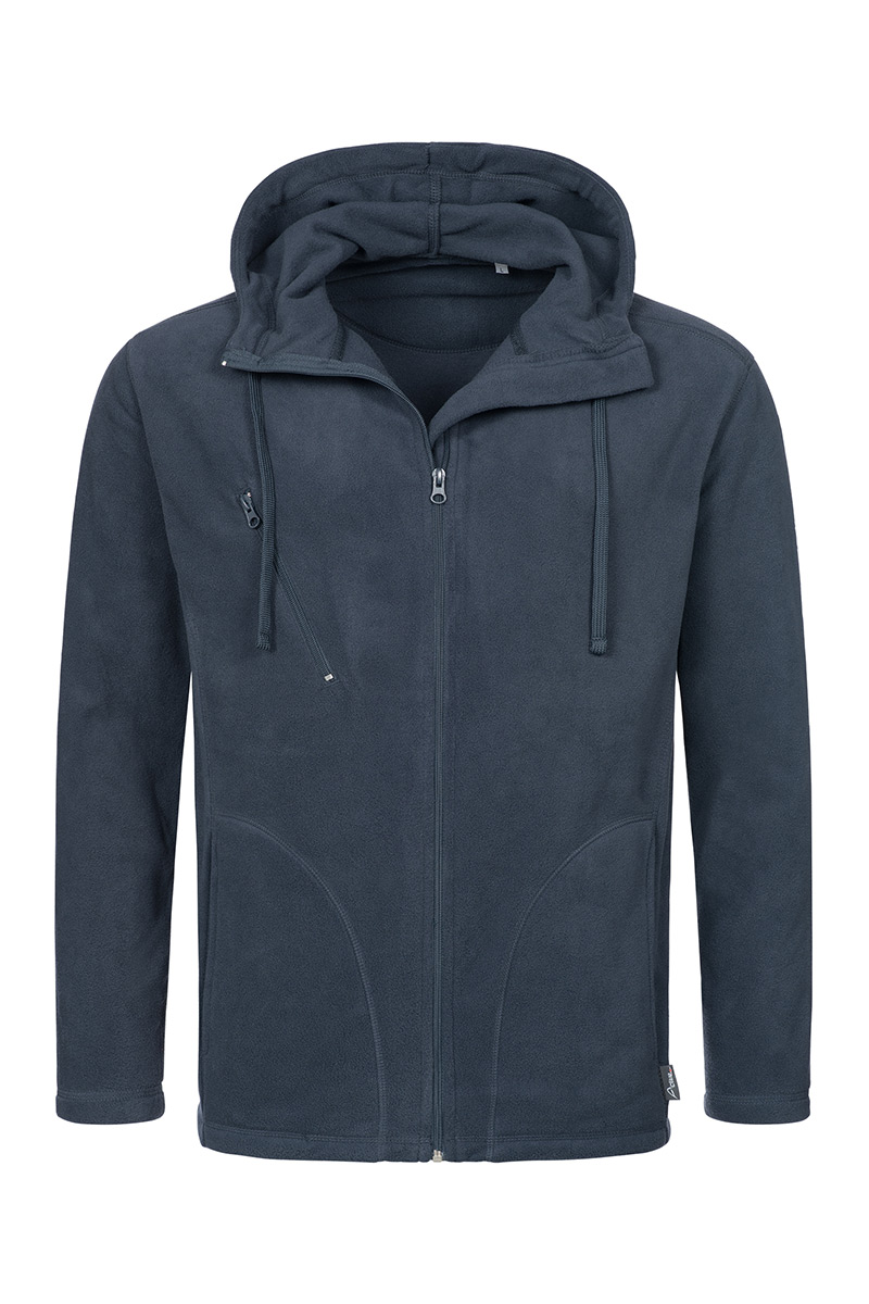 ST5080_BLM Hooded Fleece Jacket Blue Midnight