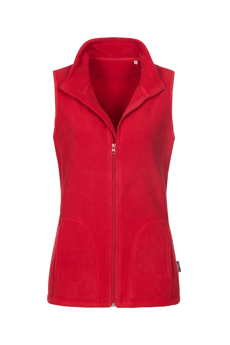 ST5110_SRE Fleece Vest Scarlet Red